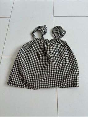Harper Canyon olive green top 4Y gingham